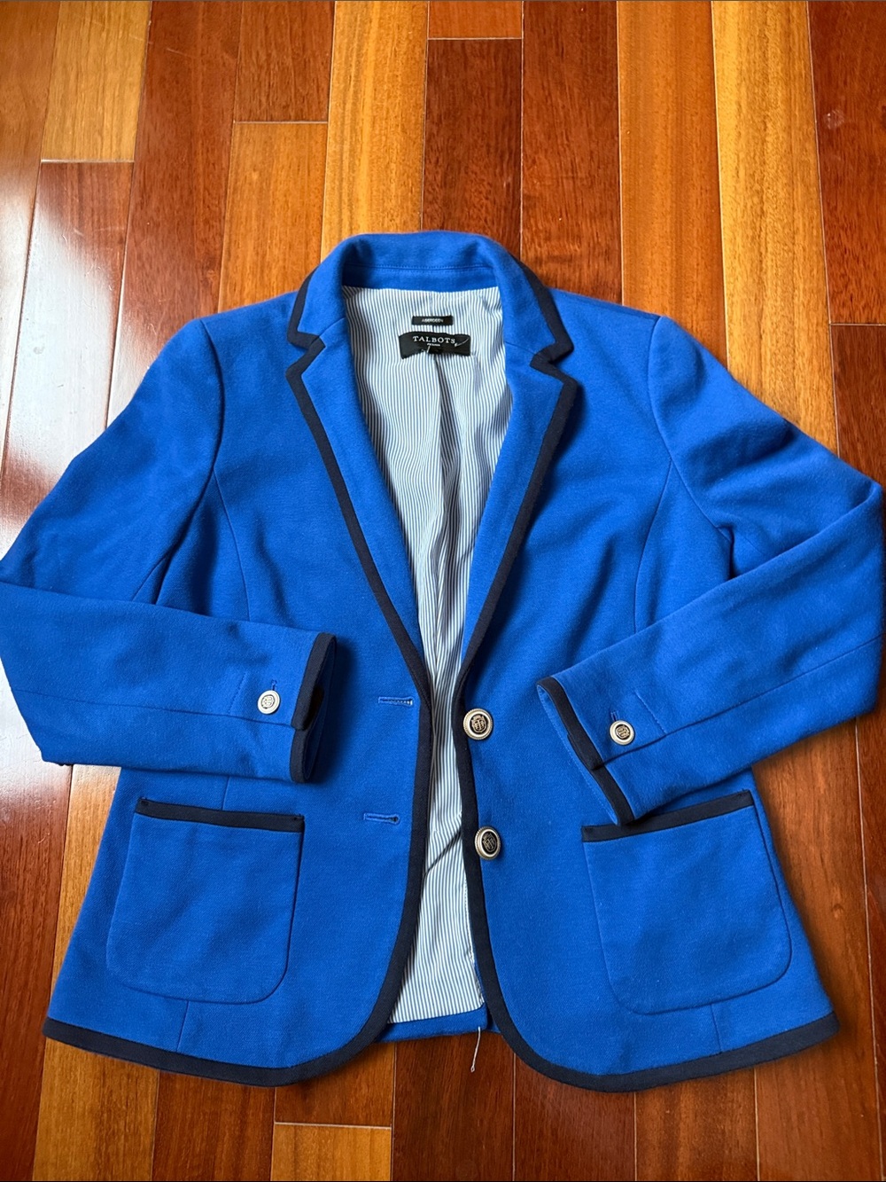 Talbots Royal Blue Blazer with Navy Trim